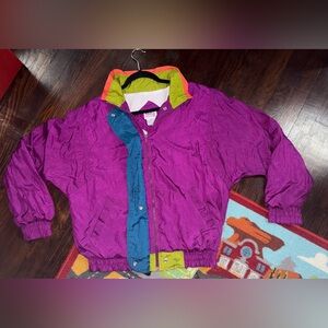 Vintage 90s Rock Creek Casuals color block windbreaker-bright purple